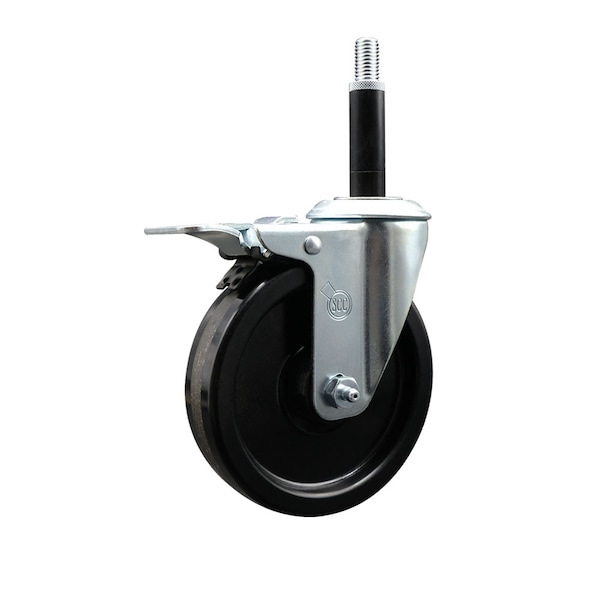 5'' Phenolic Swivel 3/4'' Expanding Stem Caster Total Lock Brake